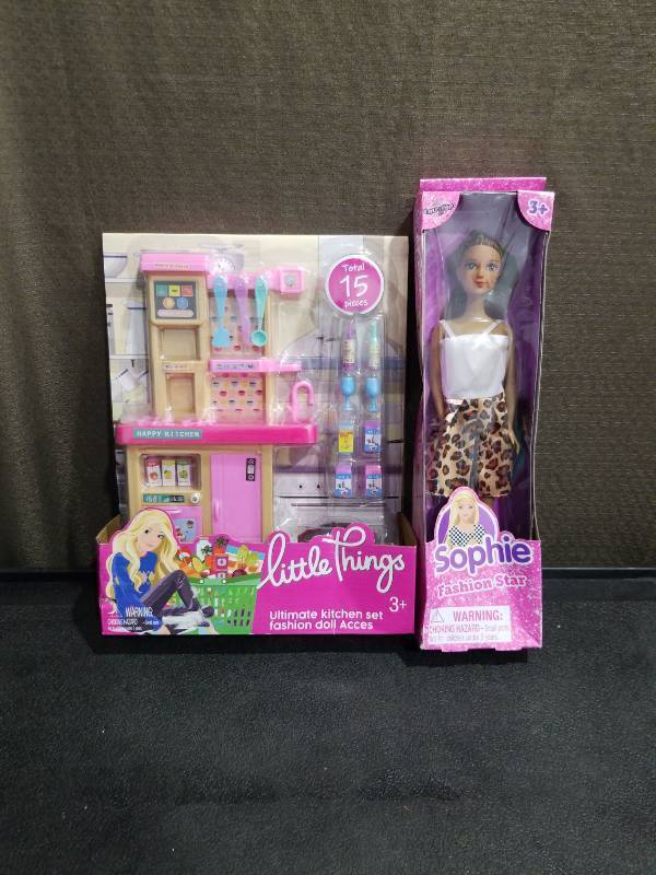 lot 4365 image: Little Things Kitchen Set & Sophie Fashion Doll Bundle