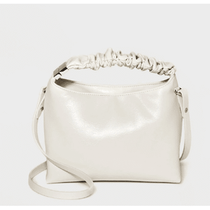 lot 4592 image: A New Day Women s Ruched Top Handle Crossbody Bag  Off White