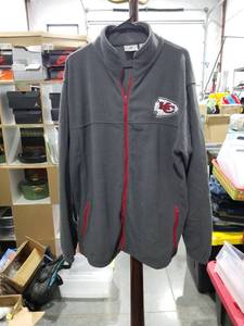 lot 4634 image: Kansas City Chiefs Fanatics Full Zip Fleece Jacket XLT