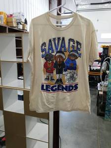 lot 4644 image: Savage Legends Bear Cartoon T-Shirt Size XL