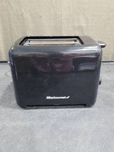 lot 4653 image: Elite Gourmet 2-Slice Cool Touch Toaster ECT1027B