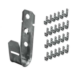 lot 4666 image: 2�� J Hook Cable Support with Retaining Clip - 25 Pack
