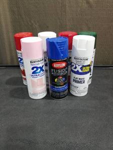 lot 4697 image: LOT OF RANDOM SPRAY PAINT NOT NEW OR FULL