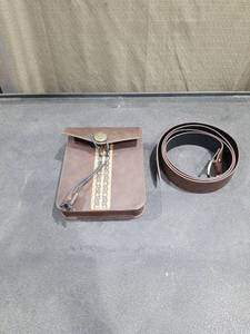 lot 4703 image: 2 PCs Medieval Vintage belt Bag Set, Middle Ages Faux Leather Belt with Belt Pouch, Renaissance Costume Accessories
