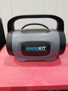 lot 3021 image: RINSEKIT RKPOD Portable Pressurized Outdoor Hot Cold Shower in Grey, 1.75 gal