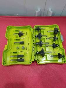 lot 3055 image: RYOBI Router Bits For Wood For Router And Trimmer Set Not Complete See Pictures