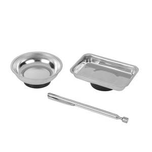 lot 3113 image: Hyper Tough 3 Piece Magnetic Tray Set  Model 43154