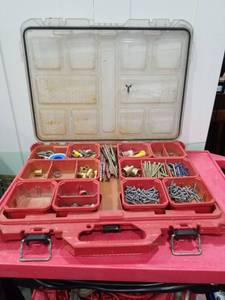 lot 3132 image: Milwaukee Packout Small Parts Organizer with Hardware