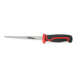 lot 3140 image: Hyper Tough Drywall Jab Saw  6-inch Carbon Steel Blade  Comfort Grip Handsaw  Red