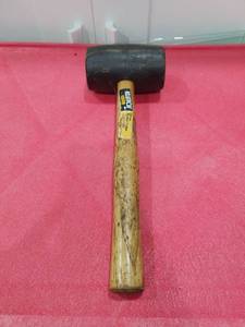 lot 3154 image: Klutch 24oz Rubber Mallet with Wooden Handle