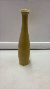 lot 59003 image: Tall Yellow Ceramic Bud Vase - Retail $15