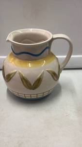 lot 59005 image: Hand-Painted Ceramic Water Pitcher - Retail $25