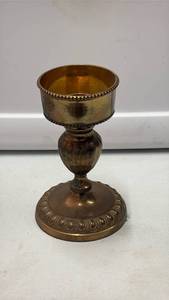 lot 59008 image: Brass Candlestick Holder with Beaded Detail - Retail $25