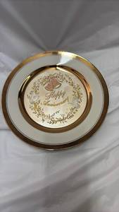 lot 59014 image: Japanese Chokin Art Anniversary Plate - Retail $25