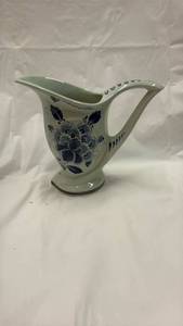 lot 59033 image: Delft Blue and White Ceramic Pitcher - Retail $45