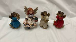 lot 59041 image: Decorative Angel Musician Figurine Set - Retail $25