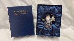 lot 59042 image: Thomas Kinkade Crystal Santa Ornament - Retail $45