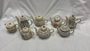lot 59092 image: Lenox Mini Decorative Teapot Collection - Retail $85