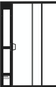lot 5678 image: Hakuna Pets Black Glass Patio Pet Door for Sliding Glass Doors, Small  Min Height 77.2 - 83.5, Damage-Free or Permanent Installation, Durable Aluminum Frame, Locking Panel Included