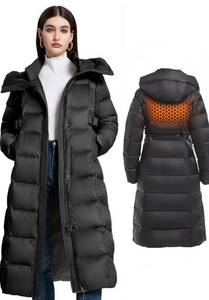 lot 5686 image: Womens Winter Full Length 800 Fill Duck Down Coat,Plus Size Long Puffer Jacket Parka for Ladies,Hooded,Thickened Medium