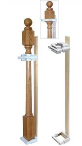 lot 5701 image: Safety Innovations No Hole Stairway Baby Gate Mounting Kit - Fits Posts from 2 34 inches to 3 12 inches Wide with Square or Round Tops - No Adhesives On Or Screws in Your Posts, (1-Pack)