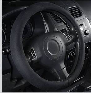 lot 5703 image: CAR Pass Black Faux Suede 14.5-15 Inch Memory Foam Steering Wheel Covers Breathable Anti-Slip Odorless Steering Wheel Universal Fit for Men Women