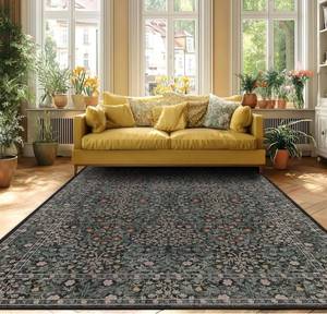 lot 5728 image: 9x12 Rugs for Living Room Washable Green Area Rug