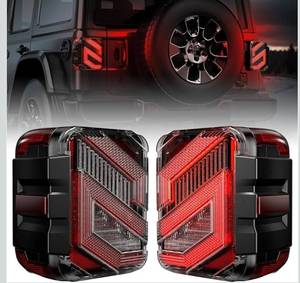 lot 5729 image: Led Tail Lights Compatible with Jeep Wrangler JL JLU 2018-2025 Rubicon Sahara Sport with Turn Signal, Brake Light, 30W Super Bright Reverse Lights, DOT Approved, Unique S Shaped Design (Smoked Lens)