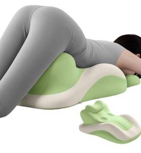 lot 5730 image: Butt Cushion for Couples - Memory Foam Support Pillow for Women, Sitting and Lying. Ideal for Waist, Neck, and Multi-Position Comfort at Home. Modern Simple Style Pillowcase (Green)