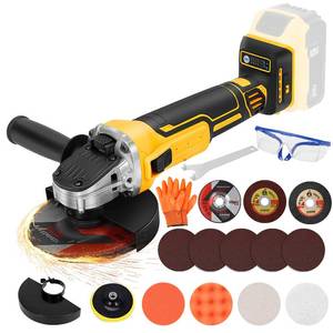 Angle Grinder Compatible with Dewalt 20V MAX Battery (Battery Not Included), Cordless Angle Grinder, Brushless Motor, 4-1/2\" Blade, 4 Variable Speeds up to 7200 RPM, for Cutting, Grinding & Polishing