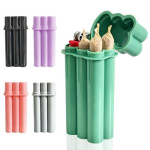 lot 5787 image: 4-Hole King Size Pre-roll Cone Holder Case, Cigarette Case for Regular Size Cigarettes & King Size, Small Container Lighter Box, Smoking Accessories for 1-14 Size Pre Rolled Rolling Paper