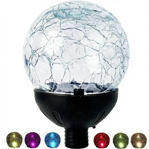 lot 5789 image: NUENUN Solar Globe Lights Cracked Glass Ball,Garden Decor Outdoor Waterproof,Globe Lighting for Tequila Sculpture Metal Agave Plant Home Decor Balcony Backyard