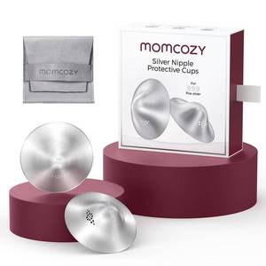 lot 5797 image: Momcozy 999 Silver Nursing Cups Original Perforated Breathable Design, 999 Silver Nipple Cover for Breastfeeding Essential,Nipple Shield for Nursing Newborn, Metal Nipple Shields, Regular, XL Size