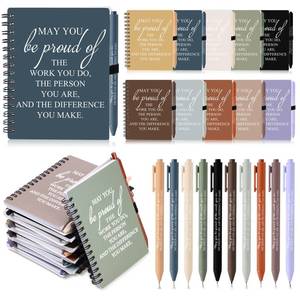 lot 5799 image: Honoson 30 Sets60 Pcs Employee Team Appreciation Gifts May You Be Proud The Work Notebook with Ballpoint Pen Appreciation Notebooks Thank You Gifts for Staff Teacher Coworker Volunteer (Vivid Color)