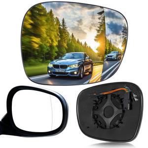 lot 5803 image: TOP-VIGOR 1-Pack Passenger Side Heated Mirror Glass Compatible with 2011 2012 2013 2014 BMW X3, Right Side View Convex Mirror with Backing Plate 51162991660