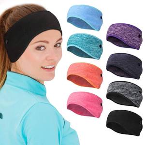 lot 5815 image: Syhood 8 Pcs Ear Warmer Headbands with Buttons Fleece Muffs Headband Winter Running Sweatband Stretchy Ear Cover Cold Weather Muffs Sports Earmuff for Women Men Cycling Skiing Jogging(Vivid Colors)