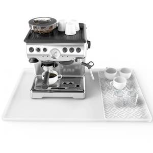 lot 5843 image: Silicone Coffee mat 24x16 Non-Slip Bar Mat with Detachable Drying Layer for Espresso Machines, Countertops &amp Dish Racks