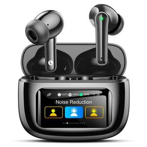 lot 5870 image: JGUG Wireless Earbuds Bluetooth 6.0 Headphones, Ear Buds with ANC Noise Cancelling, ENC Clear Calls, Touchscreen LED Display Case, 48H Playtime, Stereo Sound, IPX7 Waterproof for Sports Workout