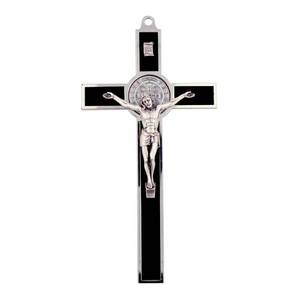 lot 5882 image: VILLAGE GIFT IMPORTERS 8 Extra Large Saint Benedict Crucifix  7 Colors  Perfect Wall Cross  San Benito Medal  Christian Home Goods (Black)