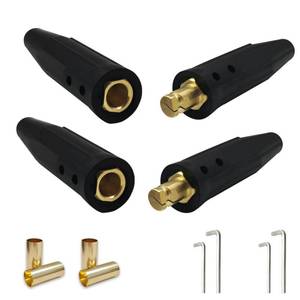 lot 5909 image: 2PK Welding Lead Connectors, Positive Cam Twist-Lock Insulated Connector Pair (MaleFemale) for TwecoLenco Style 2-MPCLC-40Miller for Welding Cable #4-20 (25-50mm), for Welding Lead Connectors