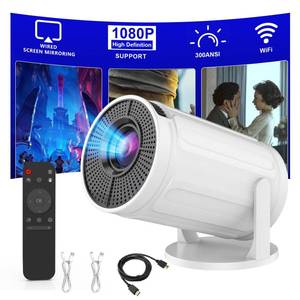 lot 5970 image: XBJ Wireless Mini Projector with WIFI, 4K 1080P Support Portable Projector 180° Rotatable. 17-130 Screen Movie Projector. Compatible for Smartphone, Laptop, PC -No App