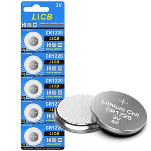 lot 5986 image: LiCB CR1220 Battery,Long-Lasting & High Capacity CR1220 Lithium Batteries,3 Volt Coin & Button Cell (5-Pack)