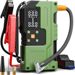 lot 7001 image: WELLLUCK Jump Starter with Air Compressor, 6000A Car Battery Jump Starter Portable (All Gas10L Diesel) with 150PSI Auto-Shutoff Tire Inflator, 12V Charger Booster, LED Light