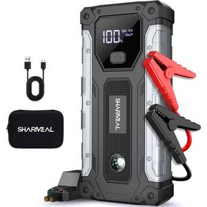 lot 7002 image: Sharmeal Car Battery Jump Starter 6000A, Jump Starter Battery Pack for All Gas and 10.0L Diesel, 12V Portable Jump Box with LED Light