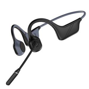 lot 7007 image: Bone Conduction Headphones with AI Noise-Canceling Mic, Double-Tap Mute, Bluetooth 5.4 Dual Device, Open-Ear Safe for Truck Drivers, All-Day Comfort & Clear Calls for Work,Meetings,Online Class(BLACK