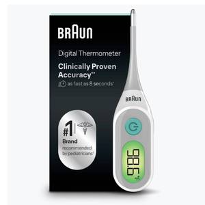 lot 7010 image: Braun Digital Thermometer, Clinically Accurate, Color Coded Fever Guidance for Baby, Toddlers, Kids & Adults, Oral, Rectal or Underarm use, No 1 Brand Recommended by Pediatricians