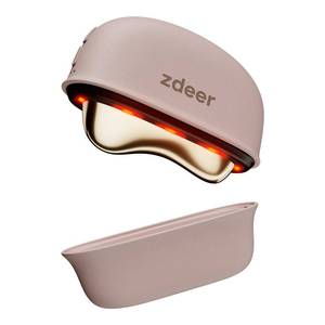 lot 7023 image: ZDEER LED Red Light Therapy for Face &amp Neck Massager Facial Care Device Electric Gua Sha Brass Tool with Heat &amp Vibration for Firming, Sculpting &amp Skincare, Pink