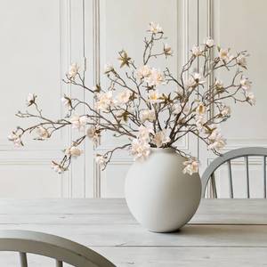 lot 7034 image: HyeFlora 3PCS Artificial Magnolia Flowers Stems for Spring Decoration, Faux Champagne Magnolia Branches with Buds, 34.5 Long Stems Floral Arrangement for Vase Pot Table Centerpiece Indoor Decor