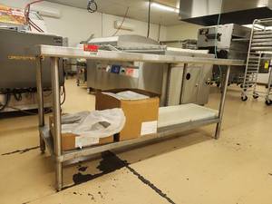 lot 22040 image: 6FT Commercial Stainless Steel Prep Table