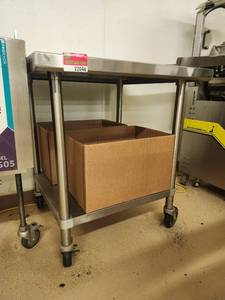 lot 22046 image: 30-in Commercial Stainless Steel Rolling Cart